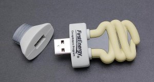 pendrive modelo AC - BOMBILLA PVC